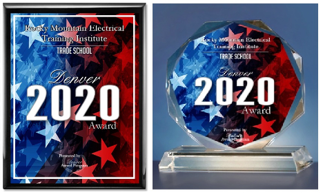 2020 Award for Denver Best Trade School - Rocky Mountain Electricial Trade Institute.